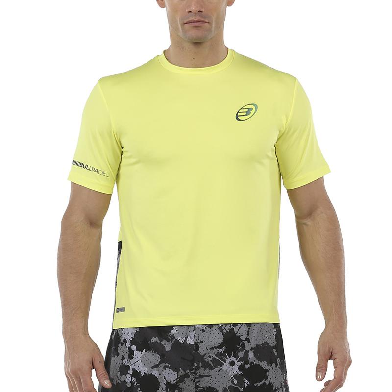 Camiseta Bullpadel Union Amarillo Azufre Fluor - Barata Oferta Outlet