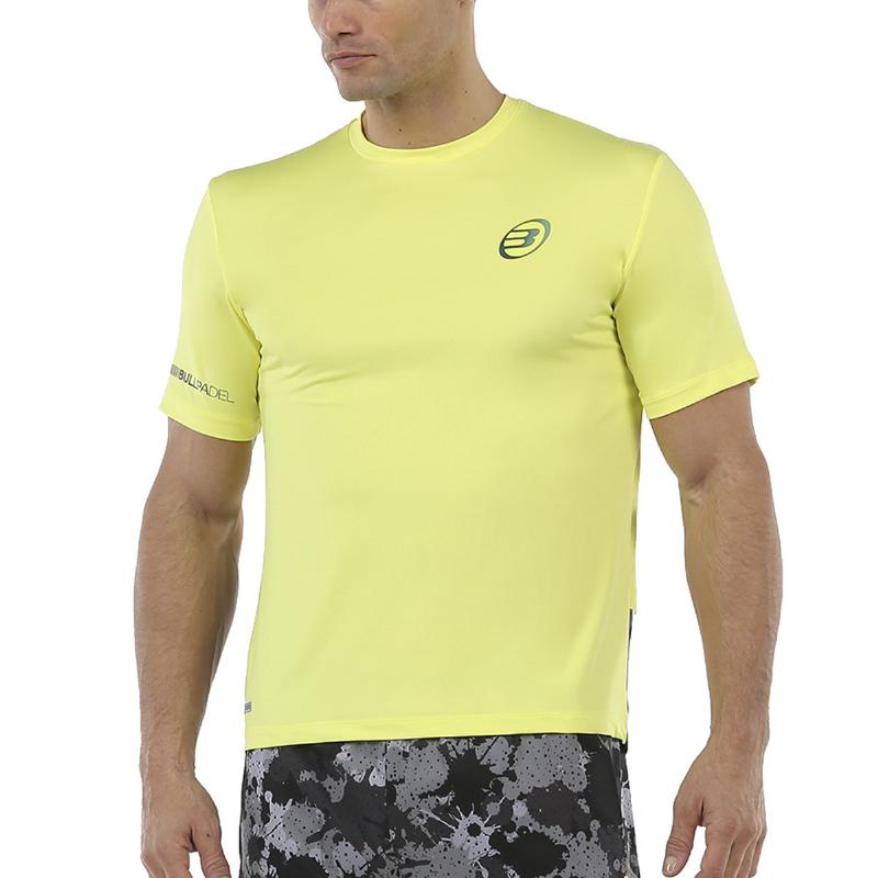 Camiseta Bullpadel Union Amarillo Azufre Fluor - Barata Oferta Outlet