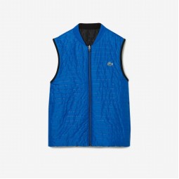 Chaleco Lacoste Sport Acolchado Reversible Negro Azul