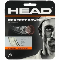Cordaje Squash 10m Head Perfect Power 1,30mm Blanco
