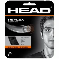 Squash 10m Head Reflex 1.20mm Black String