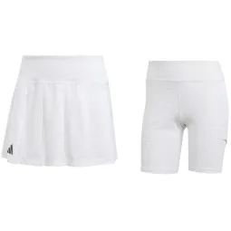 Adidas Pleated Aeroready Pro Black White Skirt