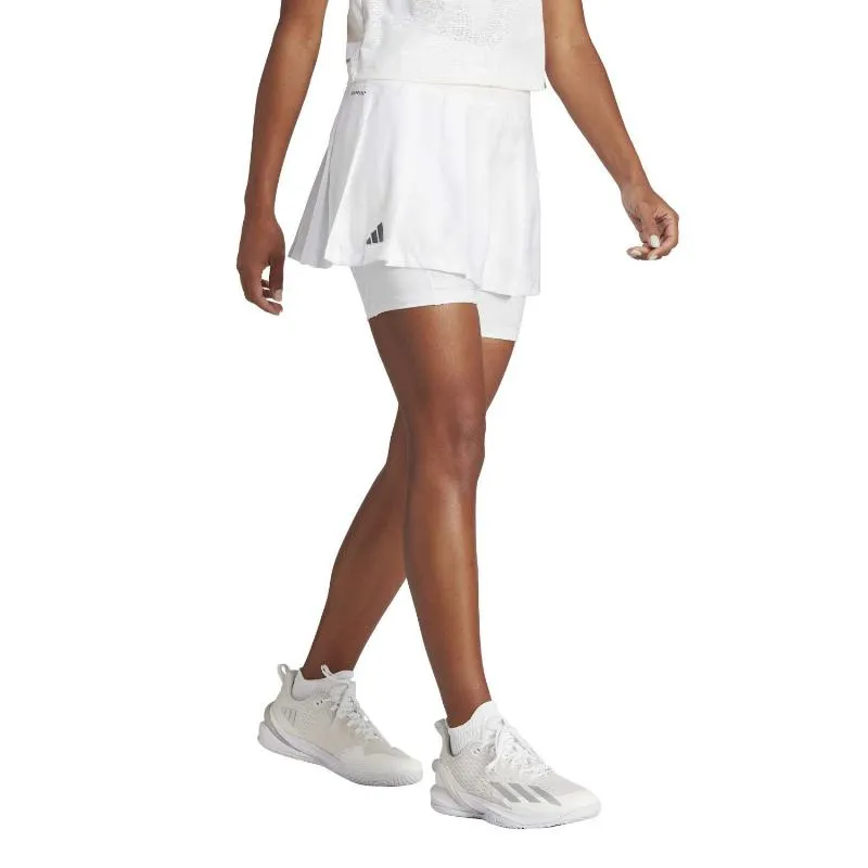 Adidas Pleated Aeroready Pro Black White Skirt