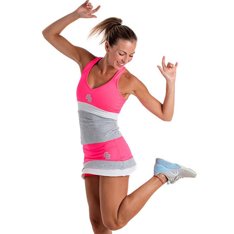 Falda BB Arena Fucsia Fluor Gris - Barata Oferta Outlet