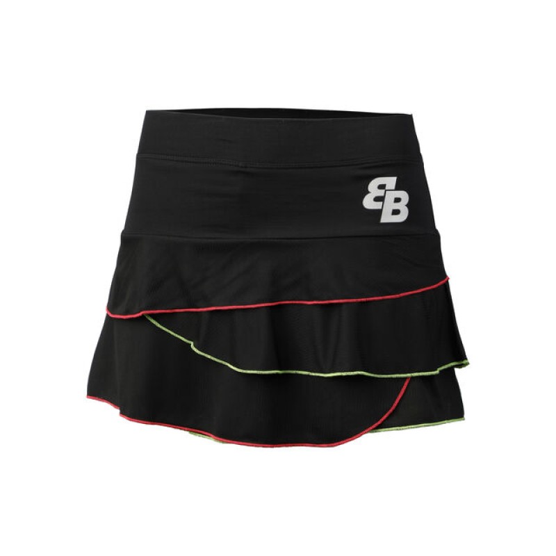 Falda BB Lyra Negro Amarillo Rosa Fluor - Barata Oferta Outlet