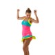 Falda BB Valeria Rosa Azul Amarillo Fluor - Barata Oferta Outlet