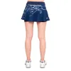 Falda Bidi Badu Decoration Printed Wavy Azul Oscuro