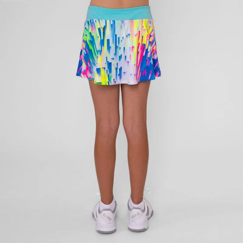 Falda Bidi Badu Melbourne Printed Wavy Aqua Mix Junior