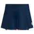 Badu Bidi Skirt New York Printed Wavy Dark Blue Red