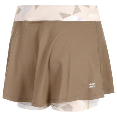 Falda Bidi Badu Paris Printed Wavy Marron Beige