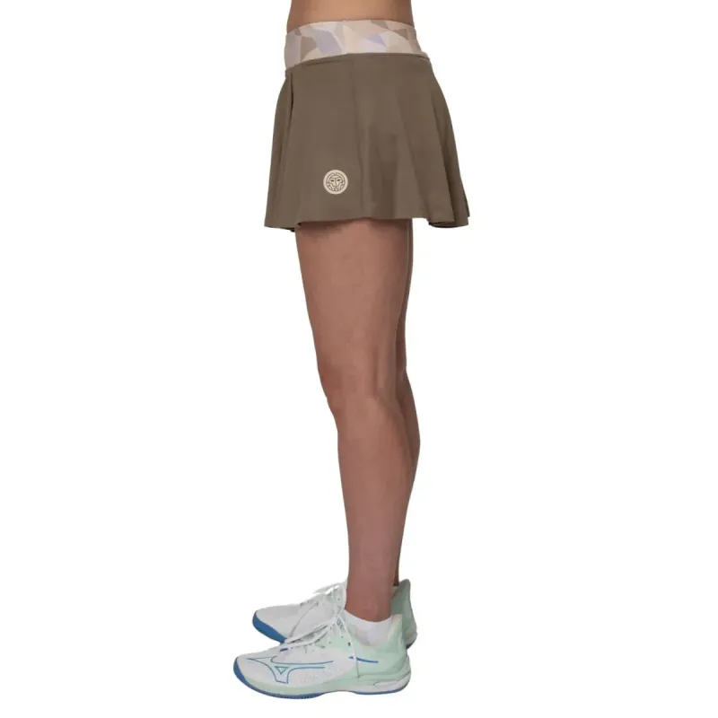 Falda Bidi Badu Paris Printed Wavy Marron Beige