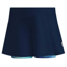 Falda Bidi Badu Spectrum Printed Wavy Azul Oscuro Aqua Junior
