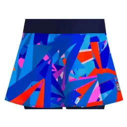 Falda Bidi Badu Spike Printed Wavy Azul Oscuro