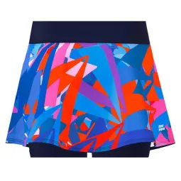 Falda Bidi Badu Spike Printed Wavy Azul Oscuro