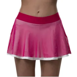 Falda Drop Shot Azalea Rosa Blanco