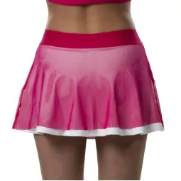 Falda Drop Shot Azalea Rosa Blanco