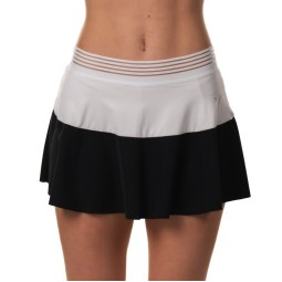 Falda Drop Shot Luna Blanco Negro