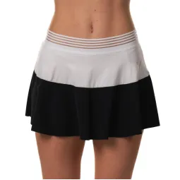 Falda Drop Shot Luna Blanco Negro