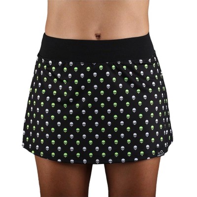Falda Endless Minimal Print Skulls Verde