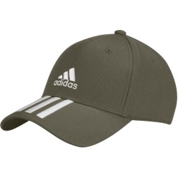 Cap Adidas BaseBall 3 Stripes Olive Green White