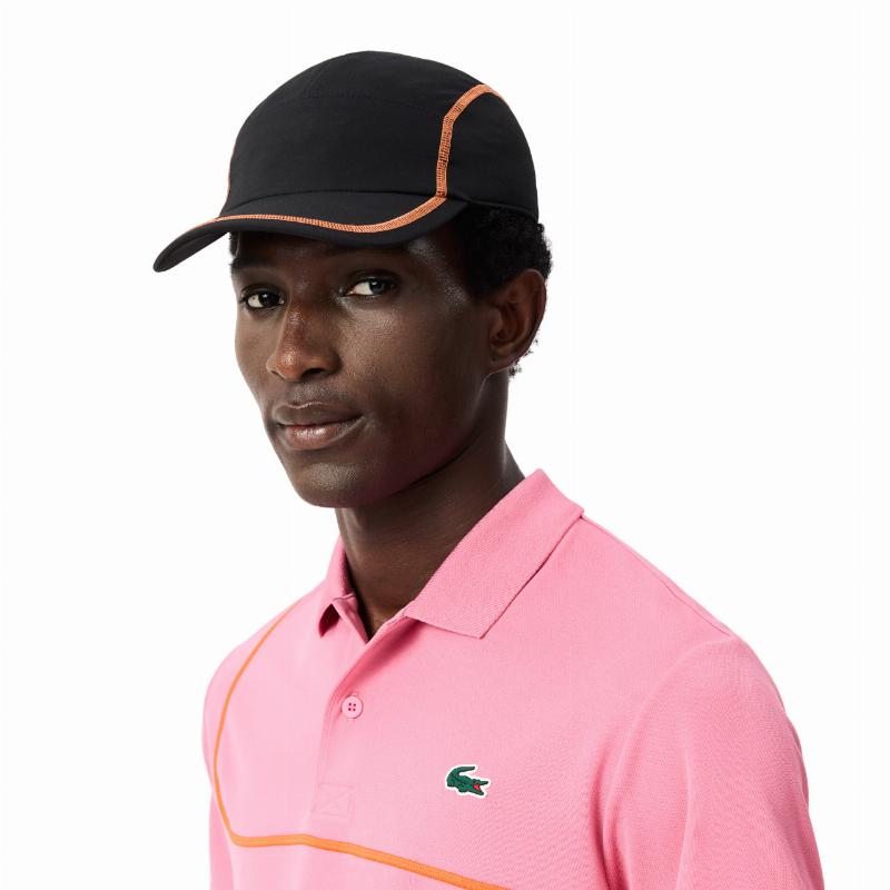 Lacoste Color Block Schwarze Kappe