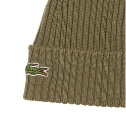 Gorro Lacoste Lana Verde Kaki
