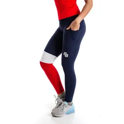 BB Nano Tights Navy Blue Red