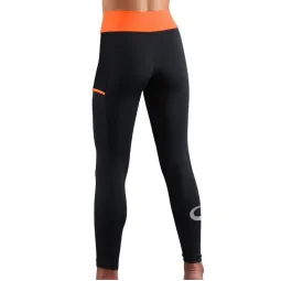 Endless Cross Pocket Black Orange Junior Leggings