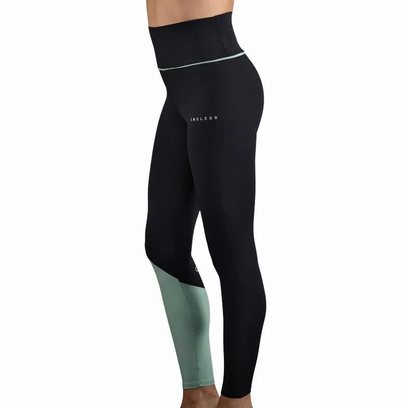 Mallas Endless Vanity Pocket Negro Verde Forest