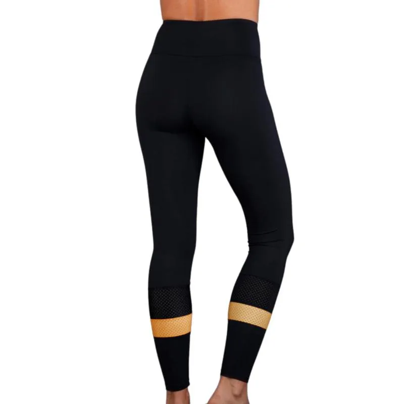 Mallas Endless Zip Negro Oro