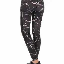 Mallas Lotto Run Fit II Negro Rosa Pastel