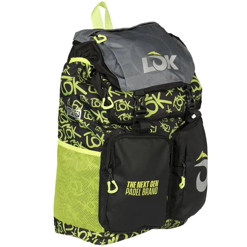 Mochila Lok Adventure 2 Negro Verde Fluor