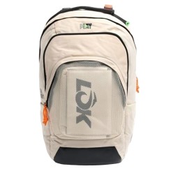 Lok Maxx Off-White Orange Backpack
