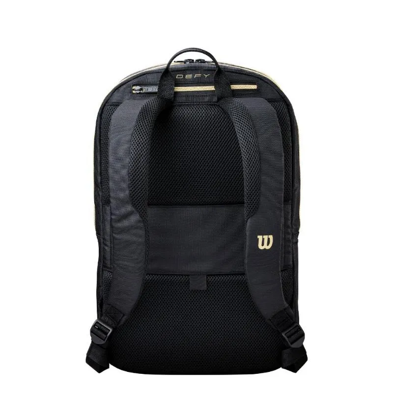 Mochila Wilson Defy V1 Negro Dorado