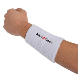 Black Crown XXL White Wristbands 1 Unit