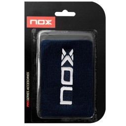 Munequeras Nox Azul Logo Blanco 2 Unidades