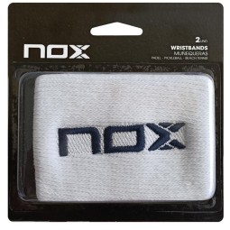 Wristbands Nox White Navy Blue Logo 2 units