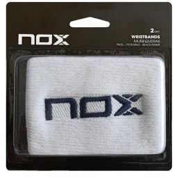 Nox White Logo Navy Wristbands 2 Units