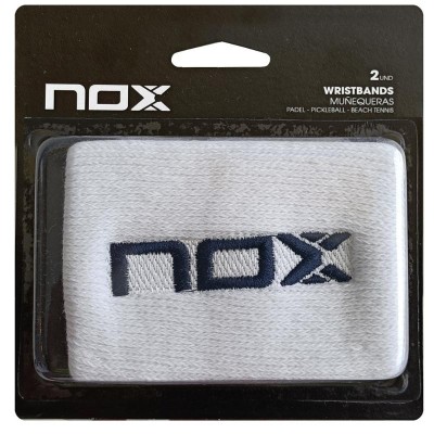 Nox White Logo Navy Wristbands 2 Units