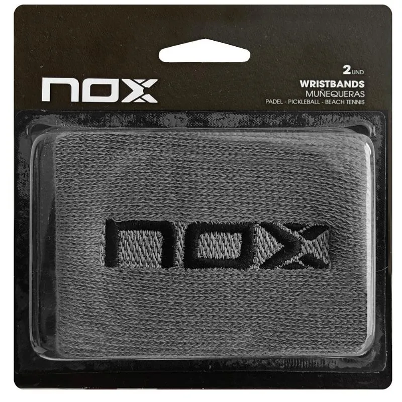 Munequeras Nox Grey Logo Black 2 Units