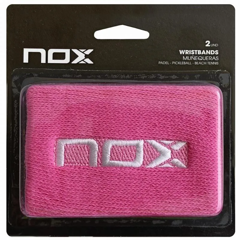 Munequeras Nox Rosa Logo White 2 Units