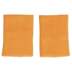 Adidas Orange White Large Wristbands 2 Units