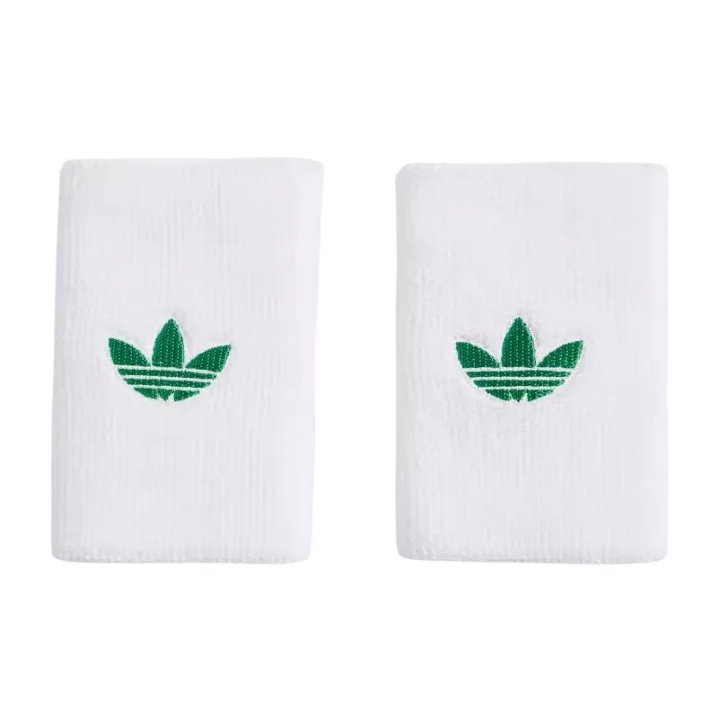 Adidas Originals Long White Green Wristbands 2 Units