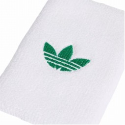 Adidas Original Long White Green Wristbands 2 Units