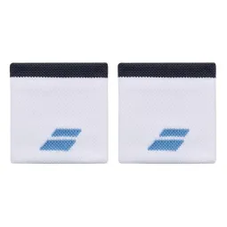 Babolat Short Wristbands White Blue 2 Units