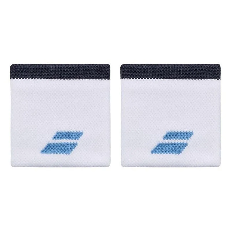 Babolat Short Wristbands White Blue 2 Units