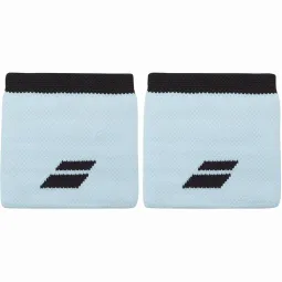 Babolat Logo Light Blue Black Wristbands 2 Units