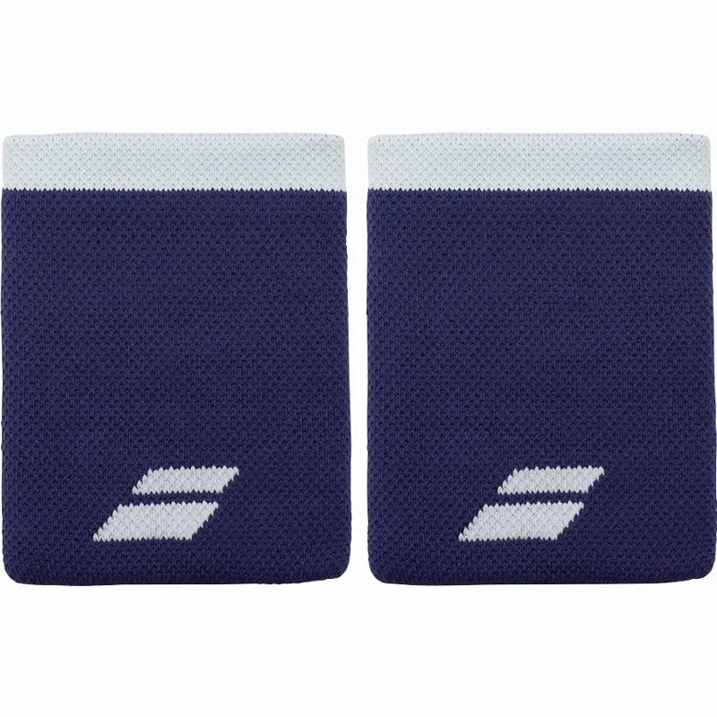 Babolat Logo Jumbo Blue Wristbands 2 Units