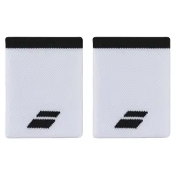 Babolat Jumbo Logo Wristbands White Black
