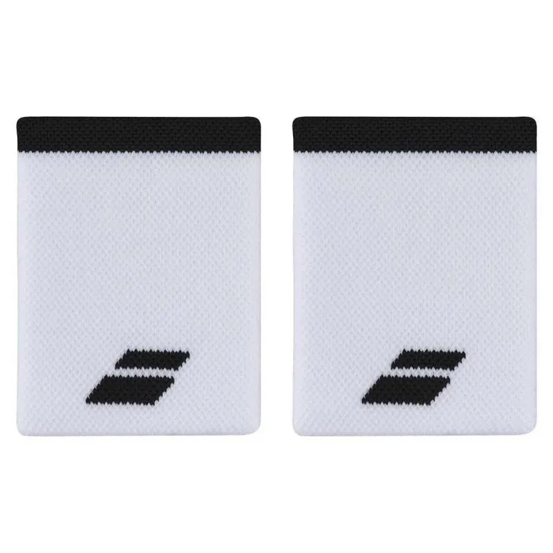 Babolat Jumbo Logo Wristbands White Black